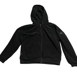 Zero Exposure Black Fleece Sherpa Lined Hooded Zip‎ Up Jacket Size L